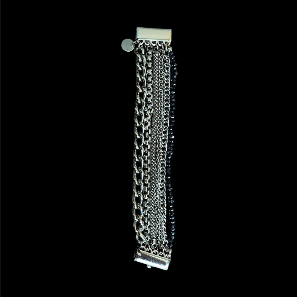 Silver Chain Bracelet, magnetic closure.